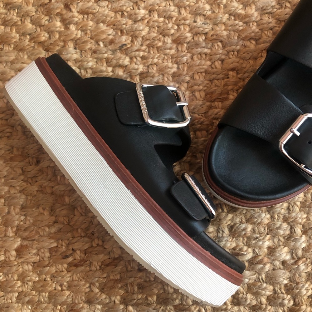 New: J Slides Bowie Leather Double Band Sandal. Size 9 - Picture 2 of 14